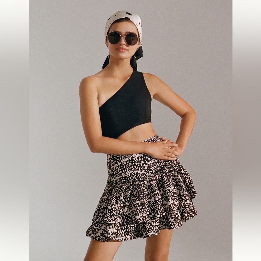 Anthropologie Maeve Tiered Mini Skirt size 6